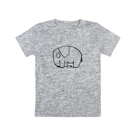 Детская футболка хлопок с принтом самодостаточный слоник в Белгороде, 100% хлопок | круглый вырез горловины, полуприлегающий силуэт, длина до линии бедер | слон