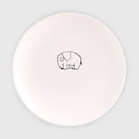 Тарелка с принтом самодостаточный слоник в Белгороде, фарфор | диаметр - 210 мм
диаметр для нанесения принта - 120 мм | слон