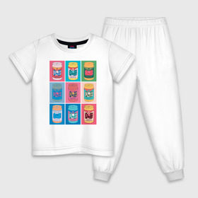 Детская пижама хлопок с принтом DUFF POP в Белгороде, 100% хлопок |  брюки и футболка прямого кроя, без карманов, на брюках мягкая резинка на поясе и по низу штанин
 | Тематика изображения на принте: duff pop симпсоны поп simpsons гомер барт