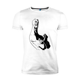 Мужская футболка премиум с принтом СОРВИГОЛОВА / DAREDEVIL в Белгороде, 92% хлопок, 8% лайкра | приталенный силуэт, круглый вырез ворота, длина до линии бедра, короткий рукав | 