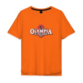 Мужская футболка хлопок Oversize с принтом Mr. Olympia в Белгороде, 100% хлопок | свободный крой, круглый ворот, “спинка” длиннее передней части | heath | kai | mr | olimpia | olympia | мистер | олимпия
