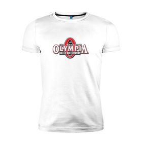 Мужская футболка премиум с принтом Mr. Olympia в Белгороде, 92% хлопок, 8% лайкра | приталенный силуэт, круглый вырез ворота, длина до линии бедра, короткий рукав | Тематика изображения на принте: heath | kai | mr | olimpia | olympia | мистер | олимпия