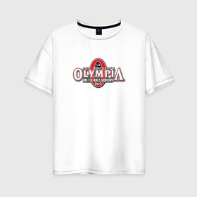 Женская футболка хлопок Oversize с принтом Mr Olympia в Белгороде, 100% хлопок | свободный крой, круглый ворот, спущенный рукав, длина до линии бедер
 | heath | kai | mr | olimpia | olympia | мистер | олимпия