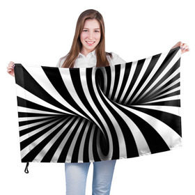Флаг 3D с принтом Оптические иллюзии в Белгороде, 100% полиэстер | плотность ткани — 95 г/м2, размер — 67 х 109 см. Принт наносится с одной стороны | Тематика изображения на принте: глюк | иллюзия | мем | оптика | орнамент | узор