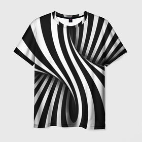 Мужская футболка 3D с принтом Оптические иллюзии в Белгороде, 100% полиэфир | прямой крой, круглый вырез горловины, длина до линии бедер | Тематика изображения на принте: глюк | иллюзия | мем | оптика | орнамент | узор