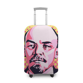 Чехол для чемодана 3D с принтом Поп-арт. Ленин в Белгороде, 86% полиэфир, 14% спандекс | двустороннее нанесение принта, прорези для ручек и колес | lenin | ильич | ленин | поп арт | ретро | ссср | товарищ