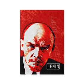 Обложка для паспорта матовая кожа с принтом Ленин в Белгороде, натуральная матовая кожа | размер 19,3 х 13,7 см; прозрачные пластиковые крепления | Тематика изображения на принте: lenin | ильич | ленин | ретро | ссср | товарищ