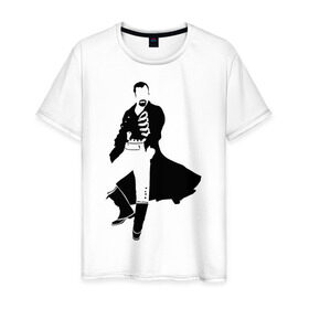 Мужская футболка хлопок с принтом Black Sails Pirate в Белгороде, 100% хлопок | прямой крой, круглый вырез горловины, длина до линии бедер, слегка спущенное плечо. | пират