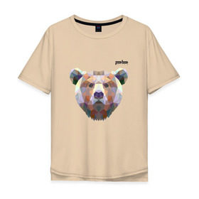 Мужская футболка хлопок Oversize с принтом Медведь Plan B №5 (чёрный) в Белгороде, 100% хлопок | свободный крой, круглый ворот, “спинка” длиннее передней части | planb | кальян | медведь | планб