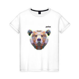 Женская футболка хлопок с принтом Медведь Plan B №5 (чёрный) в Белгороде, 100% хлопок | прямой крой, круглый вырез горловины, длина до линии бедер, слегка спущенное плечо | planb | кальян | медведь | планб