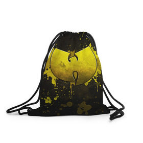 Рюкзак-мешок 3D с принтом Wu-Tang Clan в Белгороде, 100% полиэстер | плотность ткани — 200 г/м2, размер — 35 х 45 см; лямки — толстые шнурки, застежка на шнуровке, без карманов и подкладки | хип хоп