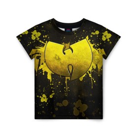 Детская футболка 3D с принтом Wu-Tang Clan в Белгороде, 100% гипоаллергенный полиэфир | прямой крой, круглый вырез горловины, длина до линии бедер, чуть спущенное плечо, ткань немного тянется | Тематика изображения на принте: хип хоп