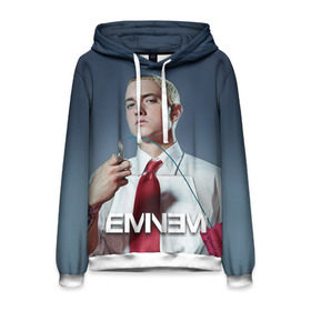 Мужская толстовка 3D с принтом Eminem в Белгороде, 100% полиэстер | двухслойный капюшон со шнурком для регулировки, мягкие манжеты на рукавах и по низу толстовки, спереди карман-кенгуру с мягким внутренним слоем. | Тематика изображения на принте: eminem | music | rap | музыка | реп | эминем