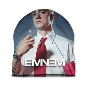 Шапка 3D с принтом Eminem в Белгороде, 100% полиэстер | универсальный размер, печать по всей поверхности изделия | eminem | music | rap | музыка | реп | эминем