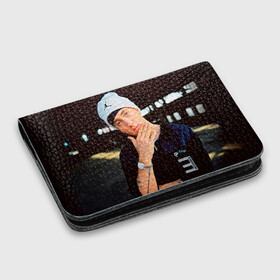 Картхолдер с принтом с принтом Eminem в Белгороде, натуральная матовая кожа | размер 7,3 х 10 см; кардхолдер имеет 4 кармана для карт; | eminem | music | rap | музыка | реп | эминем