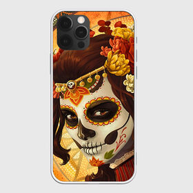 Чехол для iPhone 12 Pro Max с принтом Девушка Сахарный череп в Белгороде, Силикон |  | Тематика изображения на принте: halloween | девушка | праздник | сахарный череп | тыква | хэллоуин | череп