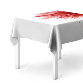 Скатерть 3D с принтом Кровь в Белгороде, 100% полиэстер (ткань не мнется и не растягивается) | Размер: 150*150 см | Тематика изображения на принте: halloween | без головы | кровь | праздник | тыква | хэллоуин