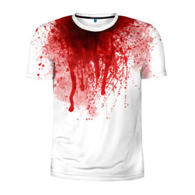 Мужская футболка 3D спортивная с принтом Кровь в Белгороде, 100% полиэстер с улучшенными характеристиками | приталенный силуэт, круглая горловина, широкие плечи, сужается к линии бедра | halloween | без головы | кровь | праздник | тыква | хэллоуин
