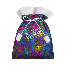 Подарочный 3D мешок с принтом Flowers pattern в Белгороде, 100% полиэстер | Размер: 29*39 см | Тематика изображения на принте: 