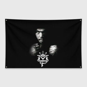 Флаг-баннер с принтом Менни Пакьяо в Белгороде, 100% полиэстер | размер 67 х 109 см, плотность ткани — 95 г/м2; по краям флага есть четыре люверса для крепления | boxing | manny | pacquiao | бокс | боксер | знаменитость | мэнни | мэнни пакьяо | спорт