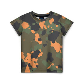 Детская футболка 3D с принтом Камуфляж в Белгороде, 100% гипоаллергенный полиэфир | прямой крой, круглый вырез горловины, длина до линии бедер, чуть спущенное плечо, ткань немного тянется | army | military | армейские | армия | камуфляж