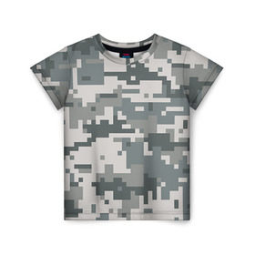 Детская футболка 3D с принтом Камуфляж в Белгороде, 100% гипоаллергенный полиэфир | прямой крой, круглый вырез горловины, длина до линии бедер, чуть спущенное плечо, ткань немного тянется | army | military | армейские | армия | камуфляж | комуфляж