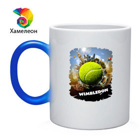 Кружка хамелеон с принтом Уимблдон (Wimbledon) в Белгороде, керамика | меняет цвет при нагревании, емкость 330 мл | wimbledon | англия | большой теннис | великобритания | теннисный мяч | уимблдон