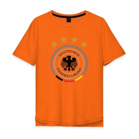 Мужская футболка хлопок Oversize с принтом Сборная Германии в Белгороде, 100% хлопок | свободный крой, круглый ворот, “спинка” длиннее передней части | germany | германия