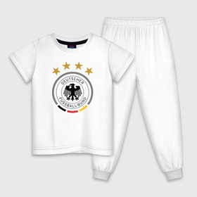 Детская пижама хлопок с принтом Сборная Германии в Белгороде, 100% хлопок |  брюки и футболка прямого кроя, без карманов, на брюках мягкая резинка на поясе и по низу штанин
 | germany | германия