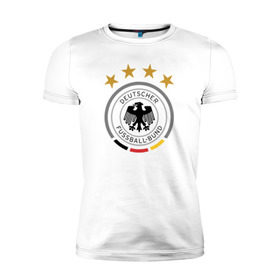Мужская футболка премиум с принтом Сборная Германии в Белгороде, 92% хлопок, 8% лайкра | приталенный силуэт, круглый вырез ворота, длина до линии бедра, короткий рукав | germany | германия