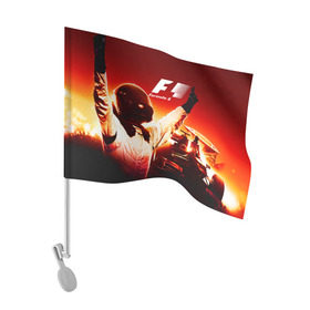 Флаг для автомобиля с принтом Формула 1 в Белгороде, 100% полиэстер | Размер: 30*21 см | формула 1