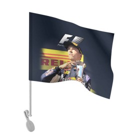 Флаг для автомобиля с принтом Даниил Квят в Белгороде, 100% полиэстер | Размер: 30*21 см | Тематика изображения на принте: формула 1