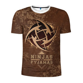 Мужская футболка 3D спортивная с принтом Ninjas In Pyjamas в Белгороде, 100% полиэстер с улучшенными характеристиками | приталенный силуэт, круглая горловина, широкие плечи, сужается к линии бедра | Тематика изображения на принте: nip