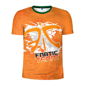 Мужская футболка 3D спортивная с принтом Fnatic team в Белгороде, 100% полиэстер с улучшенными характеристиками | приталенный силуэт, круглая горловина, широкие плечи, сужается к линии бедра | 