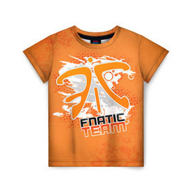 Детская футболка 3D с принтом Fnatic team в Белгороде, 100% гипоаллергенный полиэфир | прямой крой, круглый вырез горловины, длина до линии бедер, чуть спущенное плечо, ткань немного тянется | 