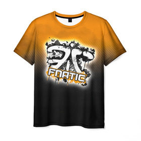 Мужская футболка 3D с принтом Fnatic team в Белгороде, 100% полиэфир | прямой крой, круглый вырез горловины, длина до линии бедер | fnatic
