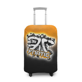 Чехол для чемодана 3D с принтом Fnatic team в Белгороде, 86% полиэфир, 14% спандекс | двустороннее нанесение принта, прорези для ручек и колес | fnatic