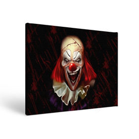 Холст прямоугольный с принтом Зомби клоун в Белгороде, 100% ПВХ |  | Тематика изображения на принте: halloween | злодей | злой | клоун | монстр | хэлоуин