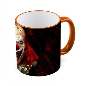 Кружка 3D с принтом Зомби клоун в Белгороде, керамика | ёмкость 330 мл | halloween | злодей | злой | клоун | монстр | хэлоуин