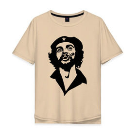 Мужская футболка хлопок Oversize с принтом Че Гевара в Белгороде, 100% хлопок | свободный крой, круглый ворот, “спинка” длиннее передней части | che | cuba | гевара | куба | латиноамериканский революционер | че | чегевара