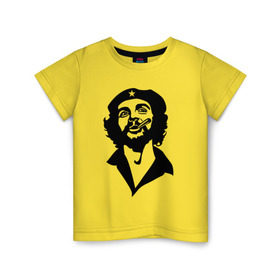 Детская футболка хлопок с принтом Че Гевара в Белгороде, 100% хлопок | круглый вырез горловины, полуприлегающий силуэт, длина до линии бедер | che | cuba | гевара | куба | латиноамериканский революционер | че | чегевара