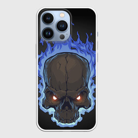 Чехол для iPhone 13 Pro с принтом Fire skull в Белгороде,  |  | skull | skulls | череп | черепа