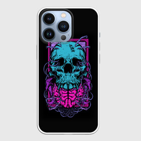 Чехол для iPhone 13 Pro с принтом Кислотный череп в Белгороде,  |  | skull | skulls | череп | черепа