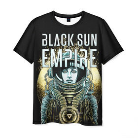 Мужская футболка 3D с принтом Black Sun Empire в Белгороде, 100% полиэфир | прямой крой, круглый вырез горловины, длина до линии бедер | empire