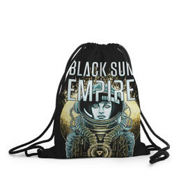 Рюкзак-мешок 3D с принтом Black Sun Empire в Белгороде, 100% полиэстер | плотность ткани — 200 г/м2, размер — 35 х 45 см; лямки — толстые шнурки, застежка на шнуровке, без карманов и подкладки | empire