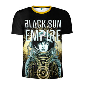 Мужская футболка 3D спортивная с принтом Black Sun Empire в Белгороде, 100% полиэстер с улучшенными характеристиками | приталенный силуэт, круглая горловина, широкие плечи, сужается к линии бедра | empire