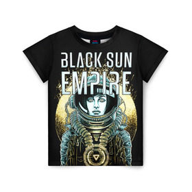 Детская футболка 3D с принтом Black Sun Empire в Белгороде, 100% гипоаллергенный полиэфир | прямой крой, круглый вырез горловины, длина до линии бедер, чуть спущенное плечо, ткань немного тянется | Тематика изображения на принте: empire