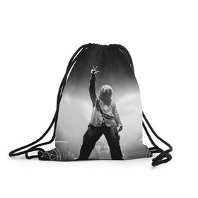 Рюкзак-мешок 3D с принтом Slipknot в Белгороде, 100% полиэстер | плотность ткани — 200 г/м2, размер — 35 х 45 см; лямки — толстые шнурки, застежка на шнуровке, без карманов и подкладки | music | rock | slipknot | музыка | рок | слипкнот