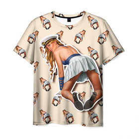 Мужская футболка 3D с принтом Девушка в Белгороде, 100% полиэфир | прямой крой, круглый вырез горловины, длина до линии бедер | голые | девушки | прикол