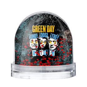 Водяной шар с принтом Green Day в Белгороде, Пластик | Изображение внутри шара печатается на глянцевой фотобумаге с двух сторон | green day | rock | грин дей | рок